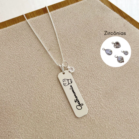 Colar Personalizado Profissão Folheado a Prata 925 - comprar online