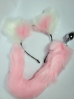 Kit Plug Anal com calda e Arquinho de Gatinha - Doce Athena Store