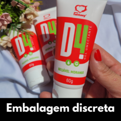 Lubrificante D4 á base de água com sabor Morango