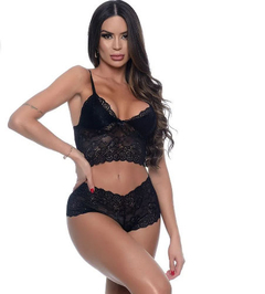 Conjunto lingerie Cropped e Calisson