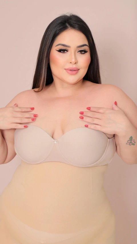Sutiã Mágico Tomara que Caia Plus Size - Bege - comprar online
