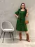 Vestido Virginia Midi Com Manga Princesa Linho E Viscose