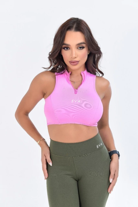 CROPPED TENISTA COM ZIPER NA FRENTE E COSTA NADADORA KARINA - comprar online