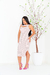 Vestido feminino Midi regata malha canelada - loja online