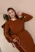 Imagem do Conjunto Em Moletinho Saia Midi E Blusa Babado Abigail