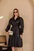 Imagem do Vestido Chamise Louren Em Couro (pu) Com Cinto