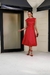 Vestido midi em courino Adrielly na internet
