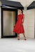 Vestido midi em courino Adrielly - loja online