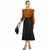 Saia Midi Em Coupo Pu Com Bolso Ravena