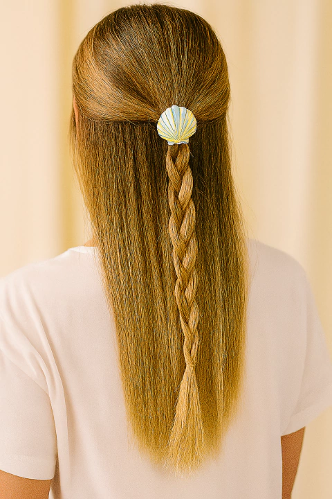 Piranha de Cabelo de Concha Pequena fruta cor