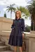 Vestido Chamise Louren Em Couro (pu) Com Cinto