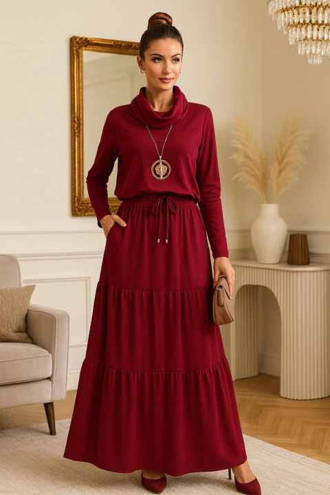 CONJUNTO SAIA LONGA E BLUSA GOLA M.LONGA LANZINHA VANDA - comprar online