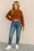 Imagem do CROPPED FEMININO TRICOT LISTRADO INVERNO CHIARA