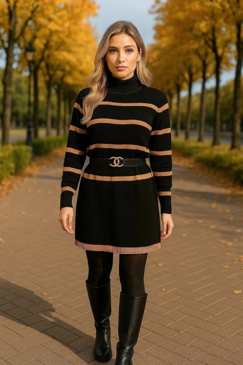 Vest Legging Tricot Tricô Gola alta fenda Listrada Flaviana - comprar online