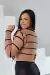 Blusa De Frio Cropped Babado Feminina Tricot Modal Catia - comprar online