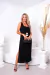 Vestido Longo em Linho com fenda lateral moderno e elegante Milena - THATI GUTIERREZ TG STORE