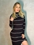 Vestido em tricô tricot modal listra qualidade Celma - comprar online