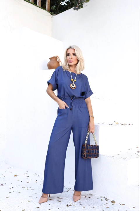 Calça feminina em linho moderno Bianca - comprar online