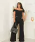 Imagem do Conjunto Feminino Linho Calça Pantalona e Blusa ombro a ombro ANY