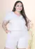 CONJUNTO FEMININO CAMISA E SHORTS PLUS SIZE LINHO VISCOSE TG - TG STORE 
