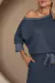 CONJUNTO FEMININO BEBEL SAIA MIDI E BLUSA OMBRO CAIDO - loja online