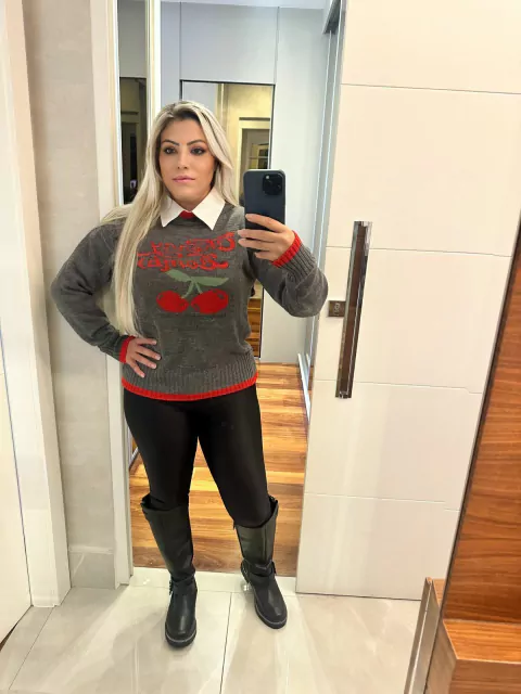 BLUSA SUÉTER FEMININA TRICOT TRICO CHERRY BOMBY LISA