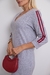 Vestido Em Moletom Manga 3/4 Listra e fenda Lateral Adrielle - loja online