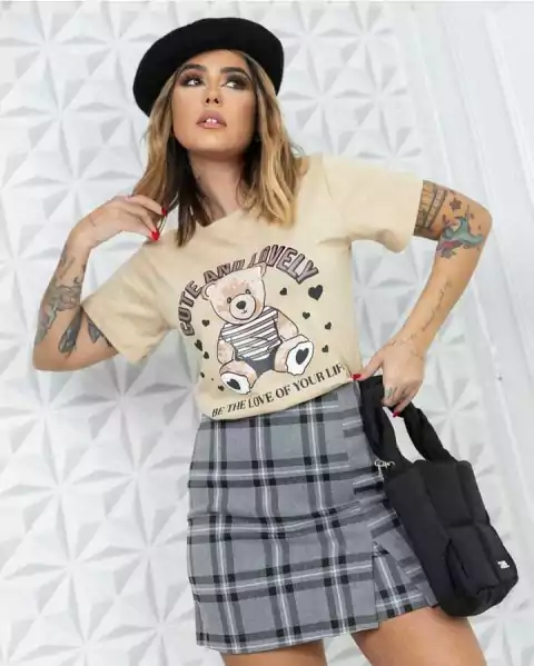 T- SHIRTS CAMISETA ALGODÃO FEMININA CASUAL ESTAMPADA