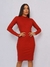 Vestido Manga Longa Canelada Midi Cacharrel Fenda Mariah - loja online