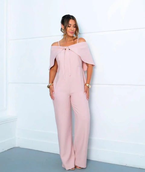 Macacão Sabine Feminino Elegante com Echape Capa Versátil