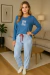 Pijama Feminino calça e blusa Manga longa iverno Luar - TG STORE 
