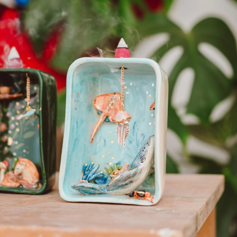 Porta sahumerios Mar, colección Libertad