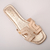 Rasteira Dourada Gold com Tiras em H Ref.: 0183.552.257B - Carmen Steffens Divinópolis