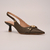 Scarpin Slingback Verde Musgo com Metais Ref.: 3204.706.828B