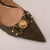 Scarpin Slingback Verde Musgo com Metais Ref.: 3204.706.828B - Carmen Steffens Divinópolis