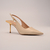 Scarpin Slingback Marfim com Placa Traseira e Salto Pino Ref.: 3454.399.784B