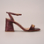 Sandália Marsala com Salto Bloco Cromado e Pérola Personalizada Ref.: 5304.790.324B - comprar online