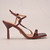 Sandália Marsala com Tiras Finas e Bico Quadrado Ref.: 6404.790.324B - comprar online
