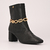Bota de Couro com Salto Bloco e Frente Quadrada Preta Ref.: 9305.371.001B