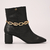 Bota de Couro com Salto Bloco e Frente Quadrada Preta Ref.: 9305.371.001B - comprar online