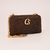 Carteira Clutch em Couro Plissado Marrom Ref.: A714.706.446B