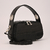 Bolsa Tiracolo Preta de Couro Ref.: B604.395.001B