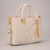Bolsa de Matelassê Branca Bianco com Detalhe de Rosa