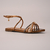 Sandália Rasteira Bronze Metalic Bico Folha e Tiras redondas Ref.: C0104.399.345