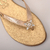 Rasteira Dourada Glacê Tiras e Enfeite de Pedrarias Ref.: C0203.399.024 - Carmen Steffens Divinópolis