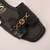 Rasteira Preta com Bridão Personalizado Ref.: C0404.701.001 - loja online