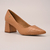 Scarpin Salto Bloco Croco Tan Ref.: C4014.701.618