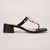 Tamanco Preto em Couro com Enfeite Orgânico Ref.: C6613.399.001 - comprar online