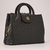 Bolsa Anna Couro Croco Preta Ref.: CB055.360.001