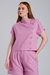 Blusa Gola Alta Rosa com Transpasse Ref.: HB335.152.104